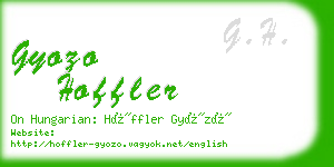 gyozo hoffler business card